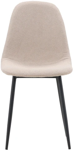 Venture Design Valgomojo kėdžių komplektas (2 vnt.), juoda/šviesiai ruda bouclé