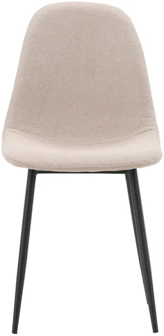 Venture Design Valgomojo kėdžių komplektas (2 vnt.), juoda/šviesiai ruda bouclé