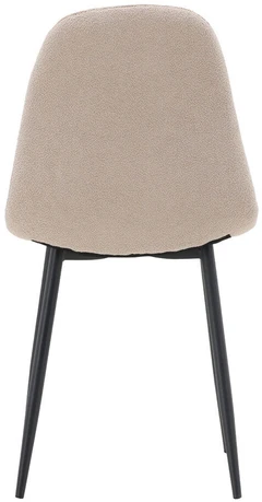 Venture Design Valgomojo kėdžių komplektas (2 vnt.), juoda/šviesiai ruda bouclé