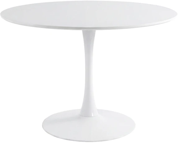 Venture Design Valgomojo stalas ø110 cm, baltas MDF