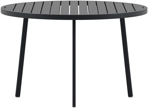 Venture Design Valgomojo stalas 120 cm Juodas Aliuminis