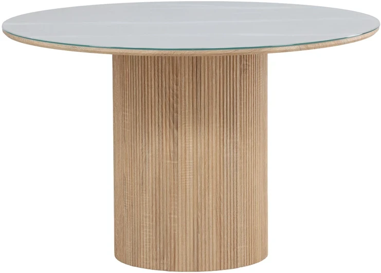 Venture Design Valgomojo stalas 120x75 cm Baltas stiklas