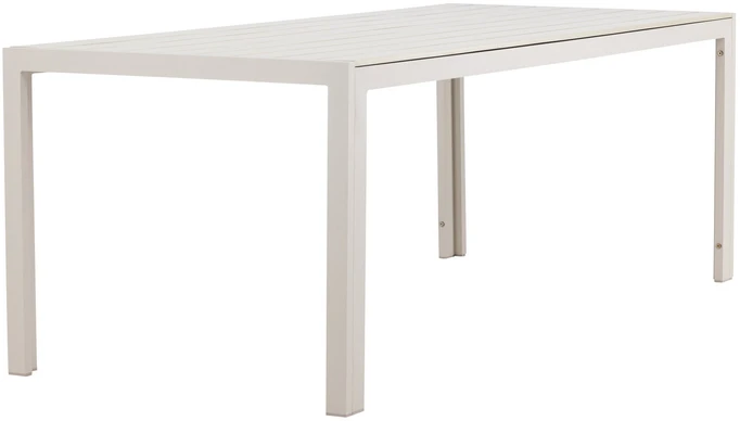 Venture Design Valgomojo stalas 205x90x74 cm, smėlio spalvos, pagamintas iš polimedžio