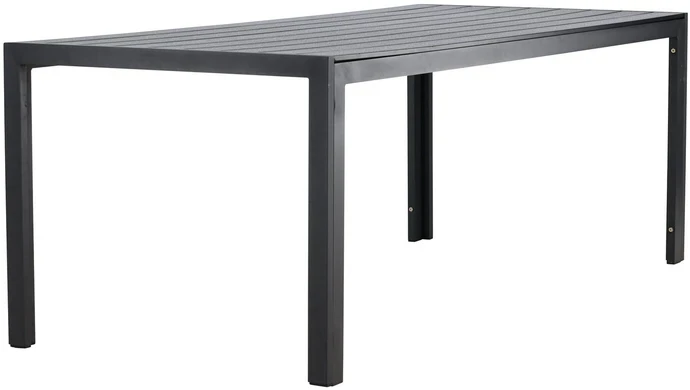 Venture Design Valgomojo stalas 205x90x74 cm Juodas Polywood