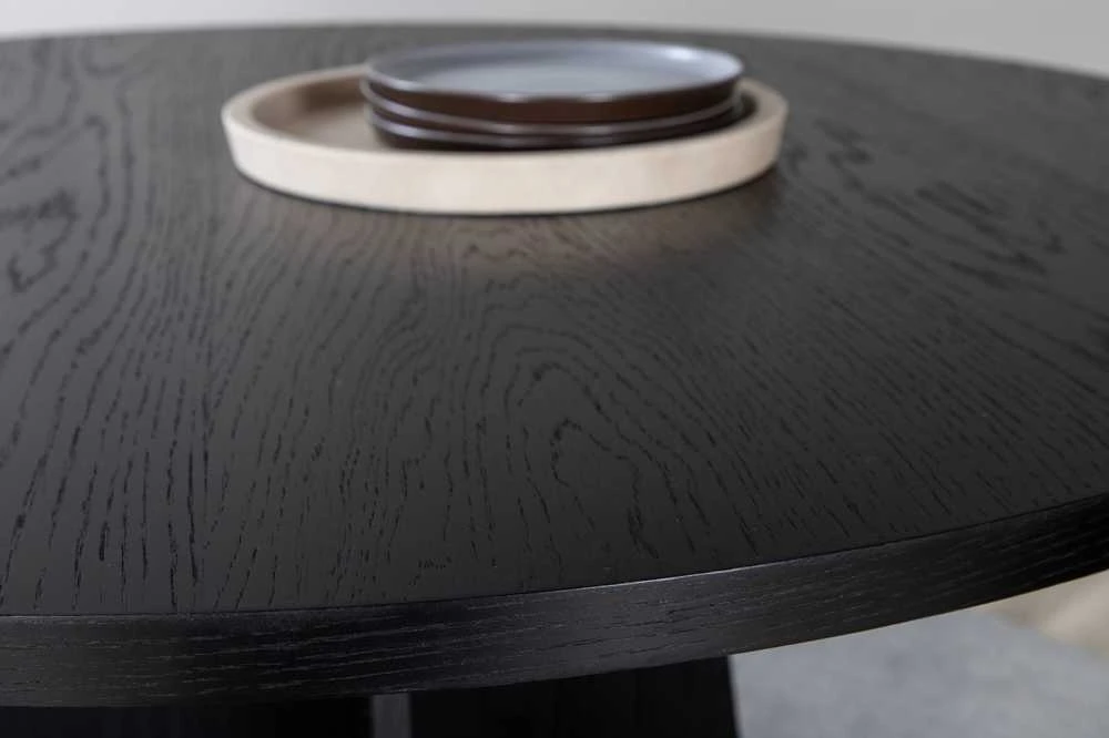 Venture Design Valgomojo stalas, Bootcut, ø110 cm, Juodas