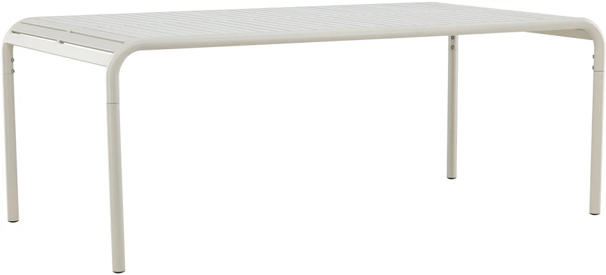 Venture Design Valgomojo stalas Borneo 100x200 cm Smėlio spalvos Aliuminis