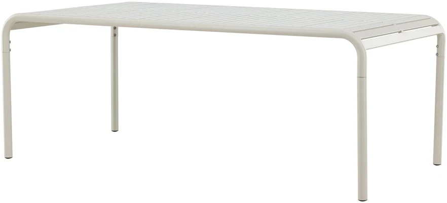 Venture Design Valgomojo stalas Borneo 100x200 cm Smėlio spalvos Aliuminis