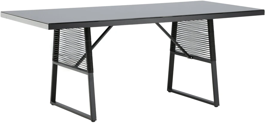 Venture Design Valgomojo stalas, Dallas, 77x193x90 cm, Juodas