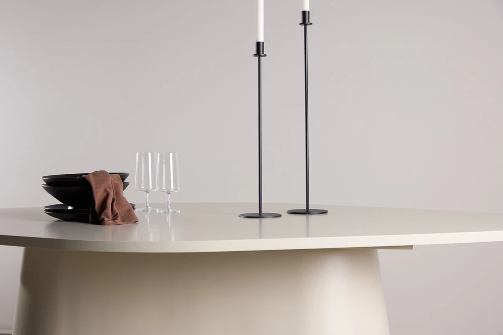 Venture Design Valgomojo stalas Diamond 210x110x75 cm Smėlio spalvos MDF