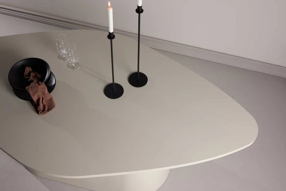 Venture Design Valgomojo stalas Diamond 210x110x75 cm Smėlio spalvos MDF
