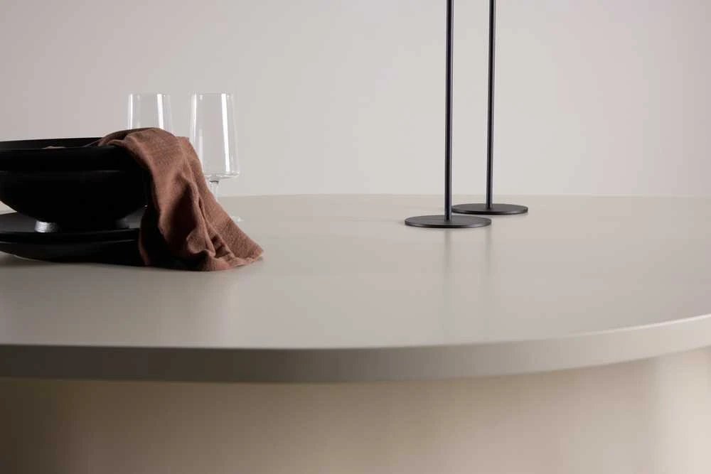 Venture Design Valgomojo stalas Diamond 210x110x75 cm Smėlio spalvos MDF