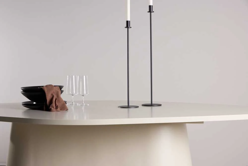 Venture Design Valgomojo stalas Diamond 210x110x75 cm Smėlio spalvos MDF