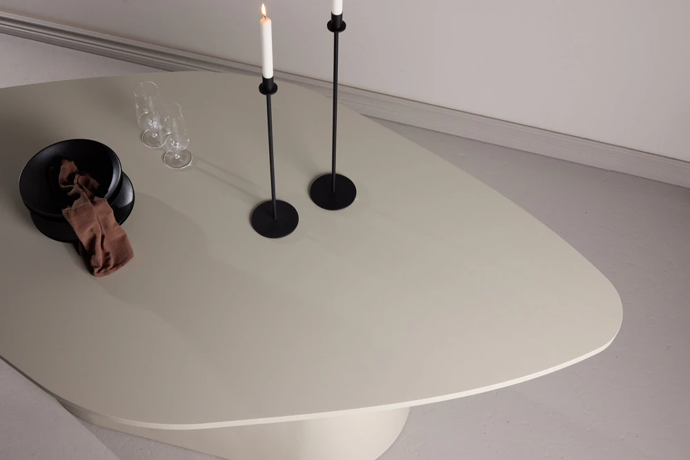 Venture Design Valgomojo stalas Diamond 210x110x75 cm Smėlio spalvos MDF