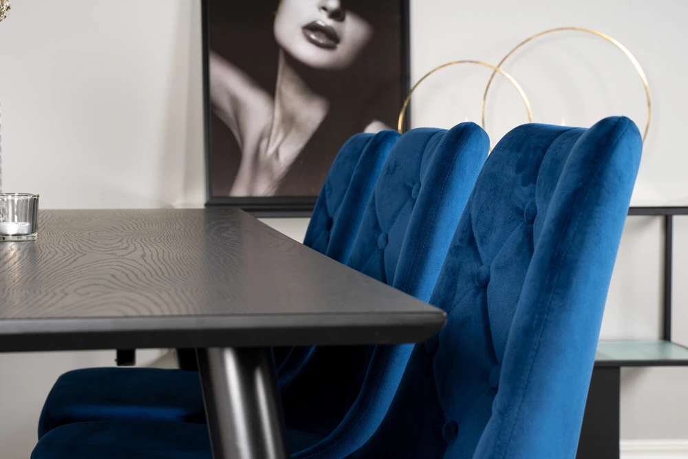 Venture Design Valgomojo stalas, Dipp, 180x90 cm, Juodas