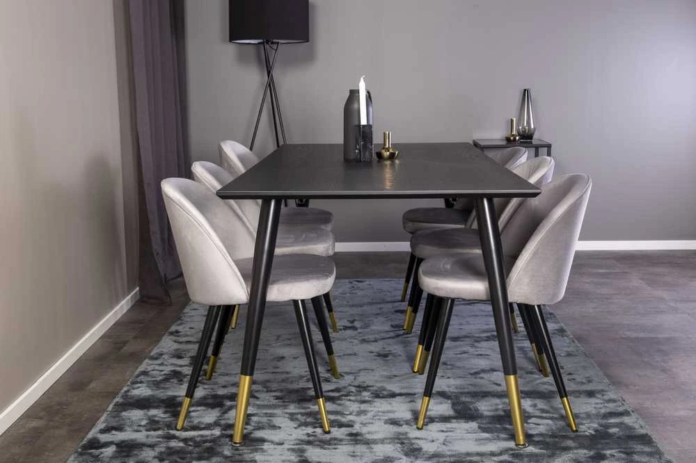 Venture Design Valgomojo stalas, Dipp, 180x90 cm, Juodas