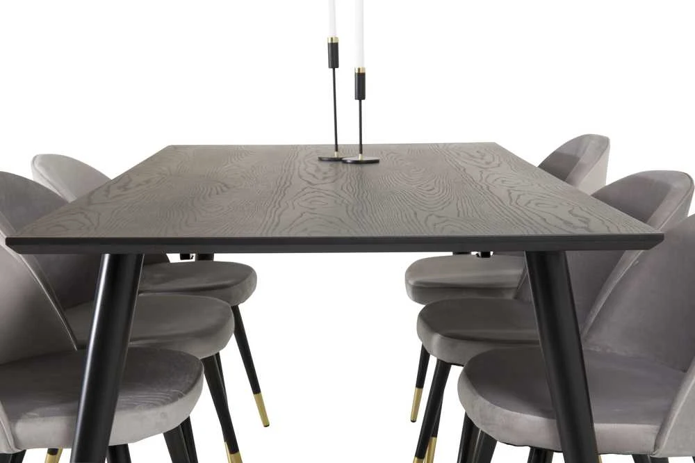 Venture Design Valgomojo stalas, Dipp, 180x90 cm, Juodas