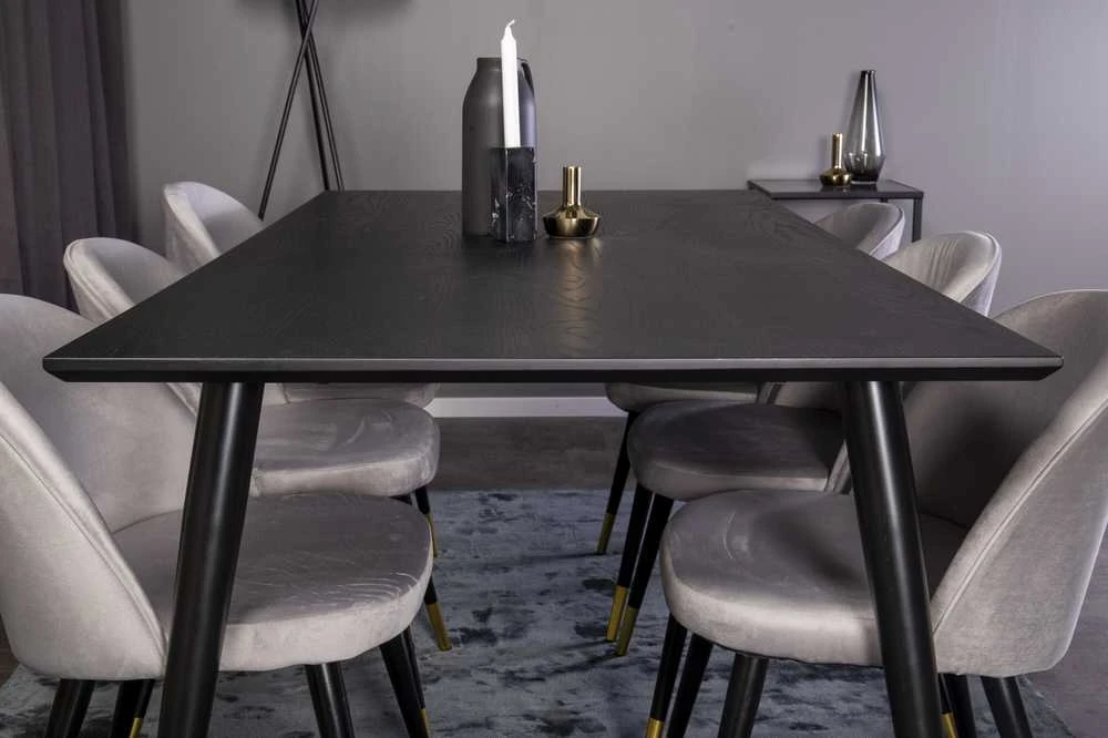 Venture Design Valgomojo stalas, Dipp, 180x90 cm, Juodas