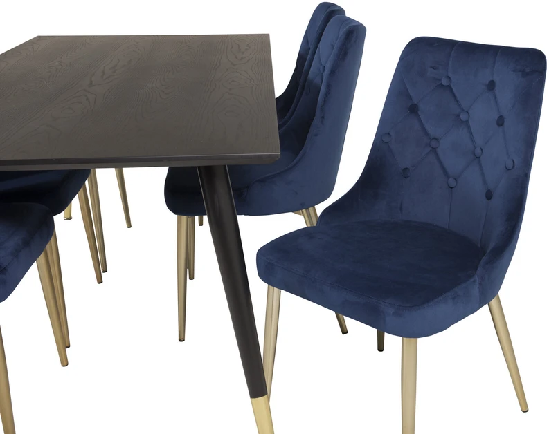 Venture Design Valgomojo stalas, Dipp, 180x90 cm, Juodas