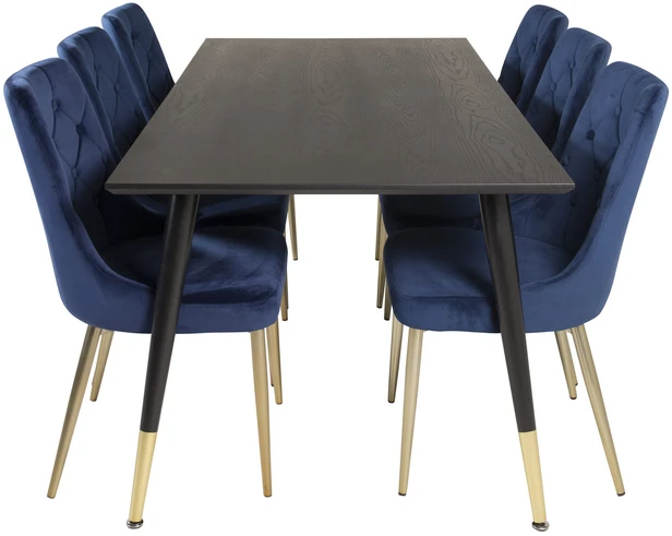 Venture Design Valgomojo stalas, Dipp, 180x90 cm, Juodas