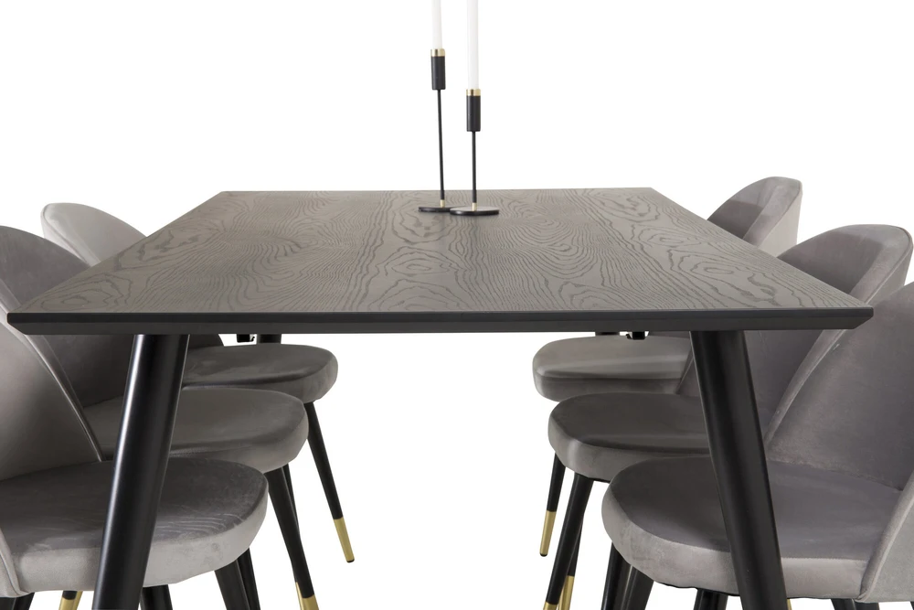 Venture Design Valgomojo stalas, Dipp, 180x90 cm, Juodas