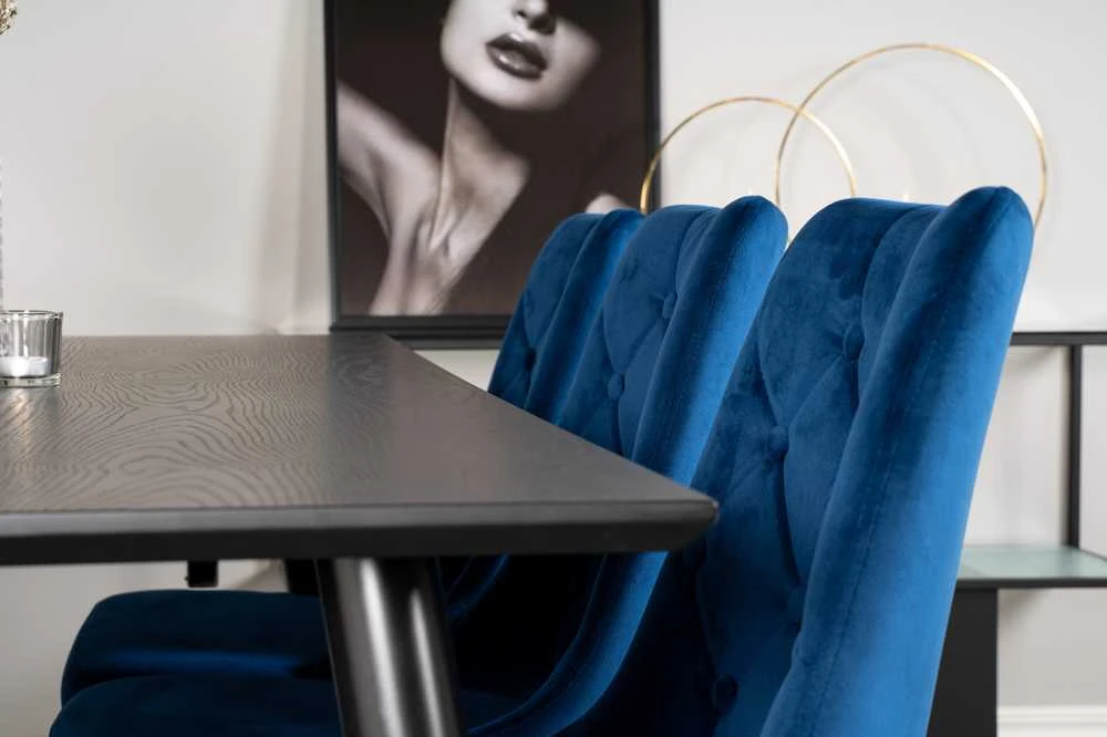 Venture Design Valgomojo stalas, Dipp, 180x90 cm, Juodas