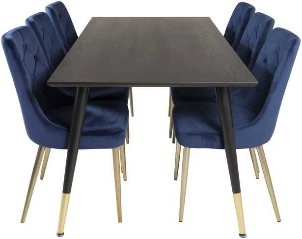 Venture Design Valgomojo stalas, Dipp, 180x90 cm, Juodas