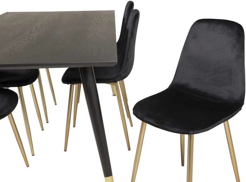 Venture Design Valgomojo stalas, Dipp, 180x90 cm, Juodas