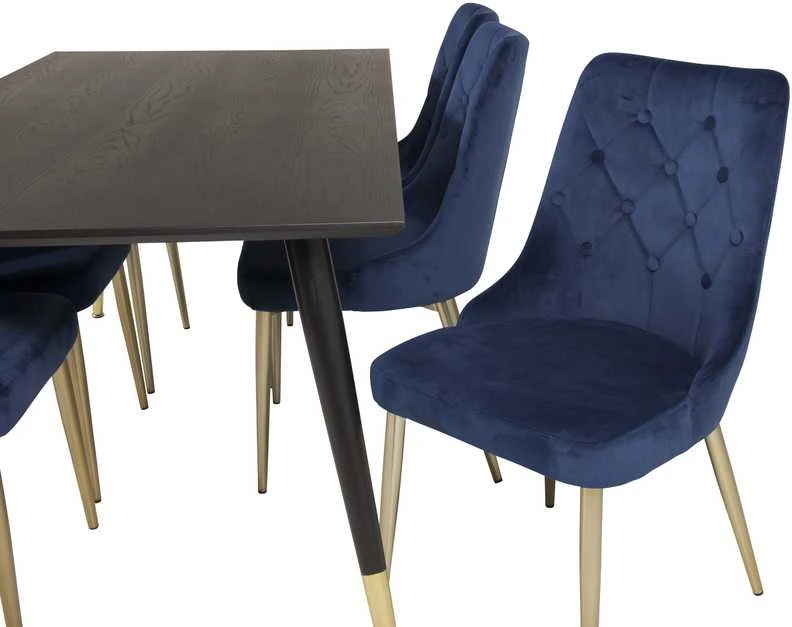 Venture Design Valgomojo stalas, Dipp, 180x90 cm, Juodas
