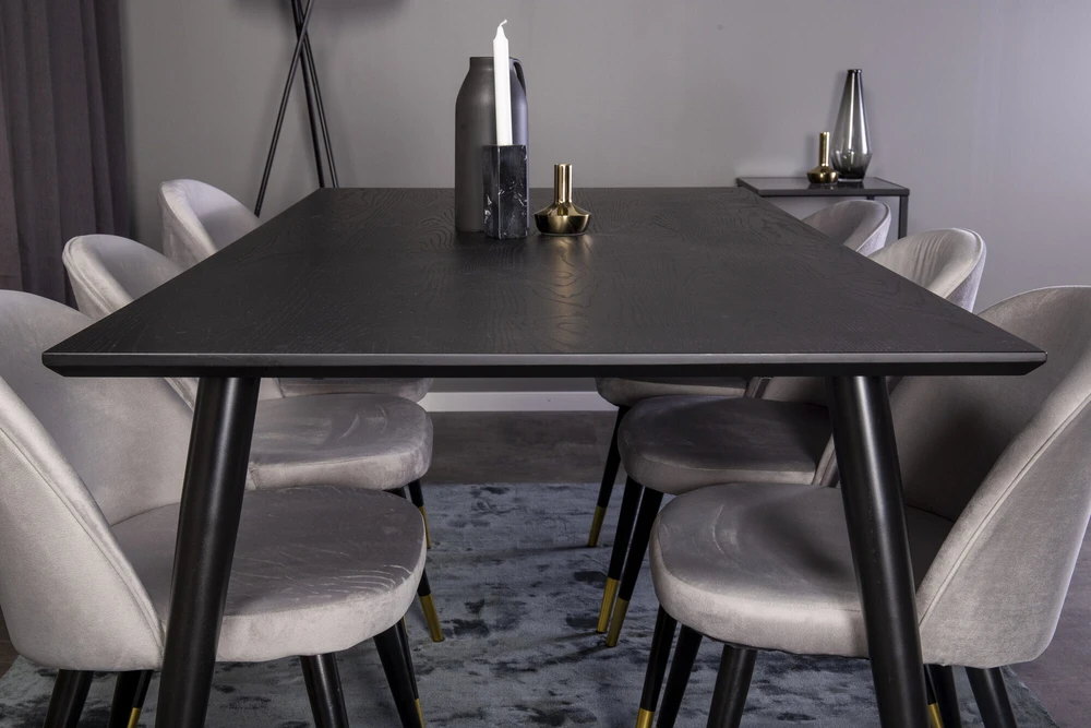 Venture Design Valgomojo stalas, Dipp, 180x90 cm, Juodas