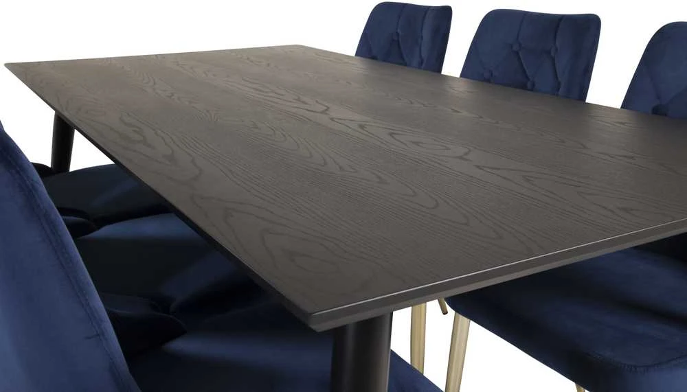 Venture Design Valgomojo stalas, Dipp, 180x90 cm, Juodas