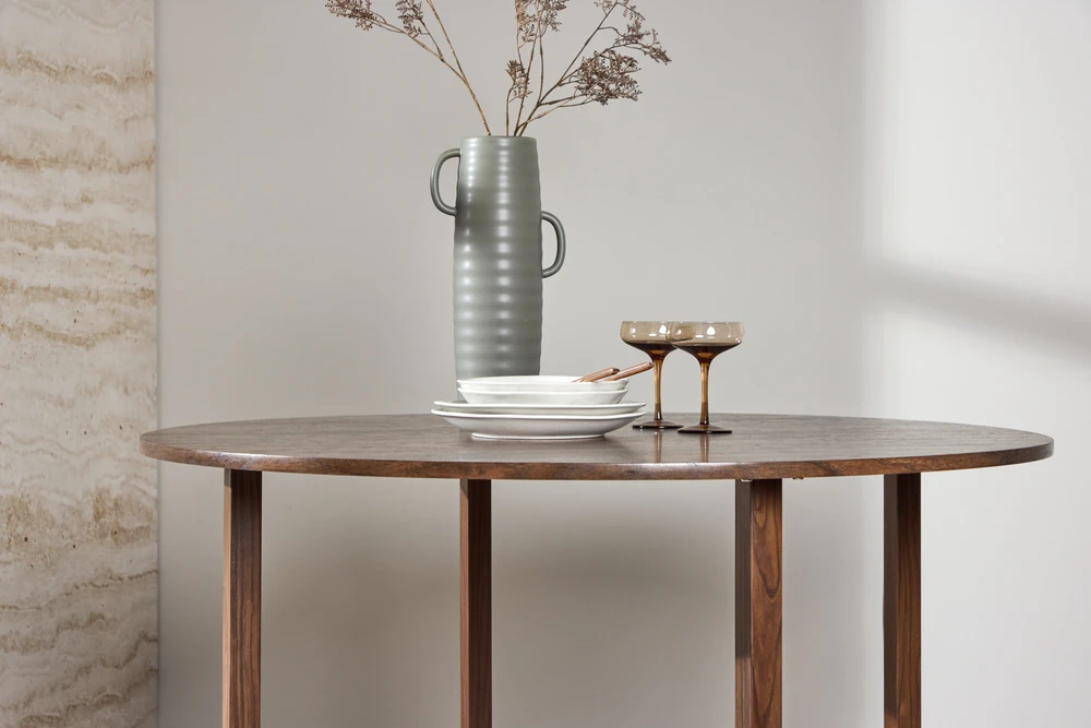 Venture Design Valgomojo stalas Durango 120x75 cm riešutas plienas MDF