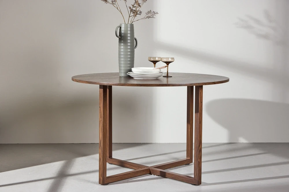 Venture Design Valgomojo stalas Durango 120x75 cm riešutas plienas MDF