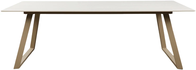 Venture Design Valgomojo stalas Estelle 200x90 cm, smėlio/beige marmuro imitacijos