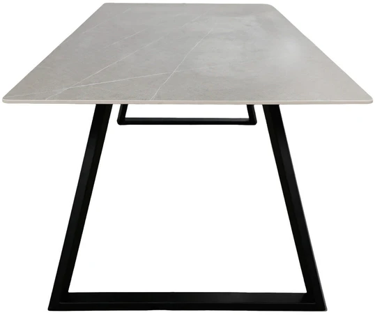 Venture Design Valgomojo stalas Estelle 200x90 cm, juodas/tamsiai pilkas