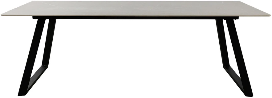 Venture Design Valgomojo stalas Estelle 200x90 cm, juodas/tamsiai pilkas