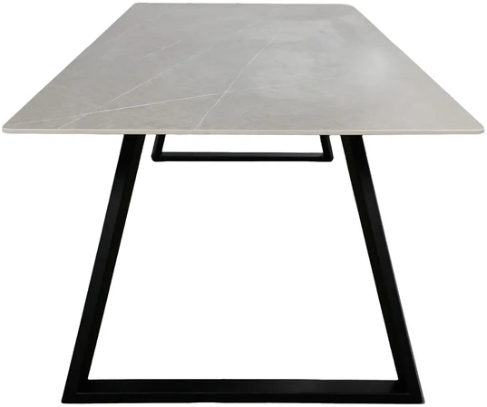 Venture Design Valgomojo stalas Estelle 200x90 cm, juodas/tamsiai pilkas