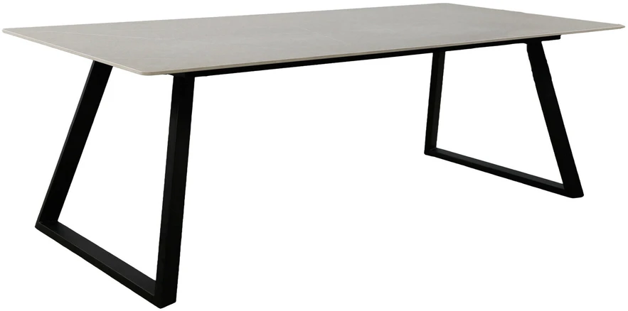 Venture Design Valgomojo stalas Estelle 200x90 cm, juodas/tamsiai pilkas