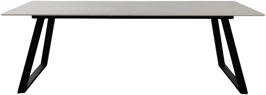 Venture Design Valgomojo stalas Estelle 200x90 cm, juodas/tamsiai pilkas