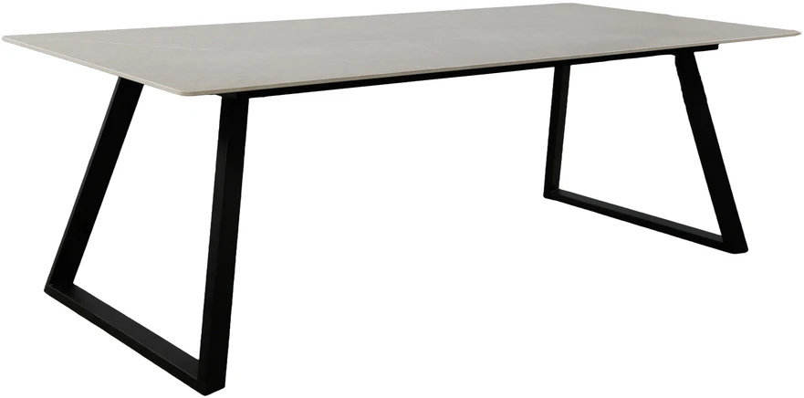Venture Design Valgomojo stalas Estelle 200x90 cm, juodas/tamsiai pilkas