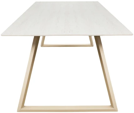Venture Design Valgomojo stalas Estelle 200x90 cm, smėlio/beige marmuro imitacijos