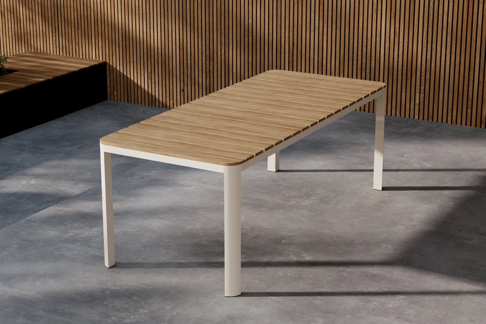 Venture Design Valgomojo stalas Etna smėlio spalvos, aliuminis
