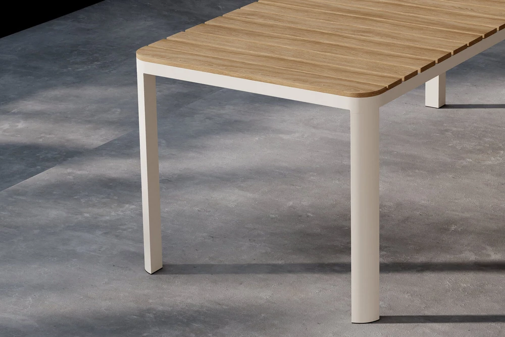 Venture Design Valgomojo stalas Etna smėlio spalvos, aliuminis