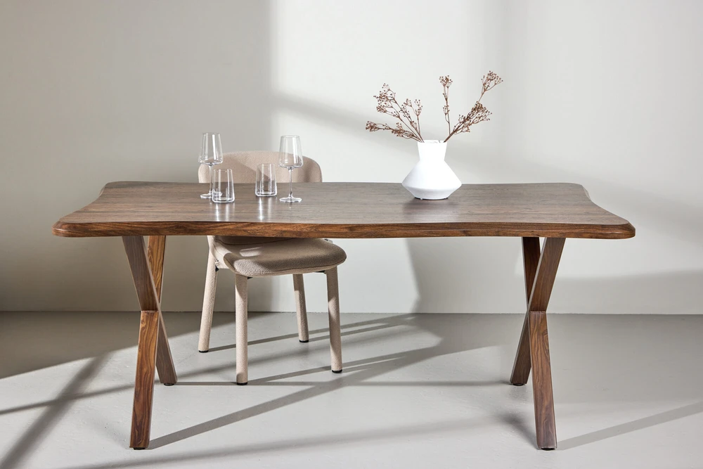 Venture Design Valgomojo stalas Fiona 180x90x75 cm riešutmedžio MDF
