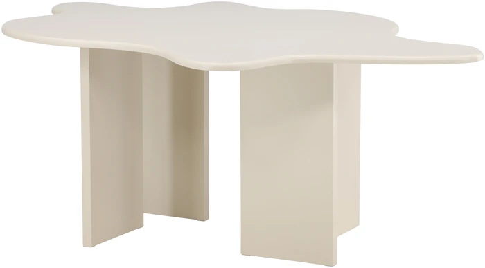 Venture Design Valgomojo stalas Flower 190x123x76 cm, smėlio spalvos MDF