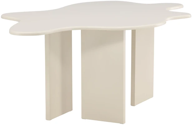 Venture Design Valgomojo stalas Flower 190x123x76 cm, smėlio spalvos MDF