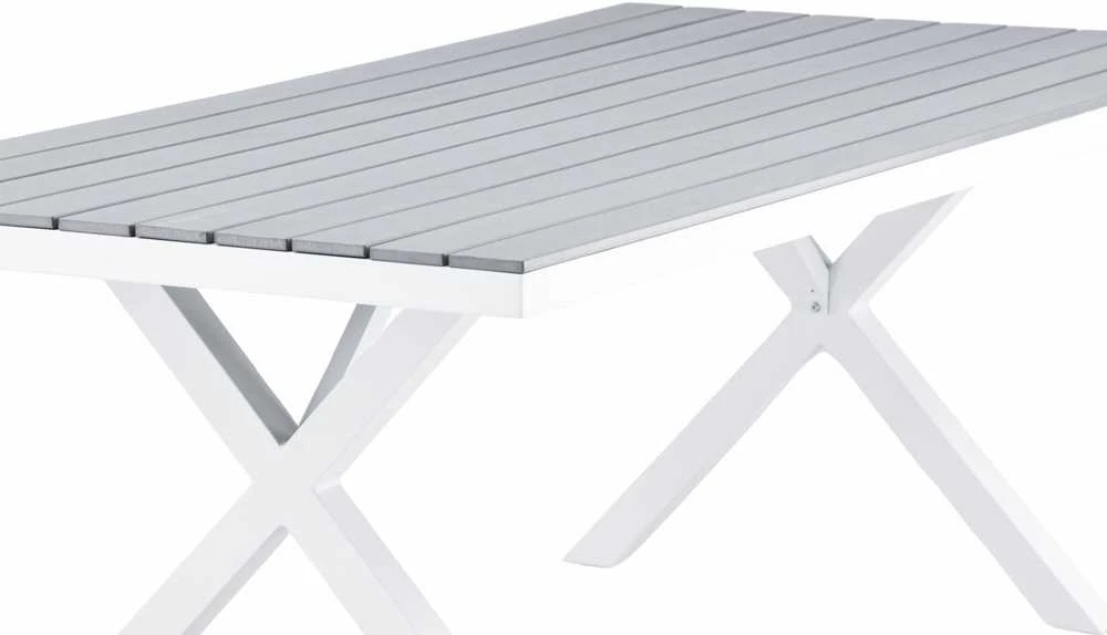 Venture Design Valgomojo stalas, Garcia, 200x100 cm, Pilka