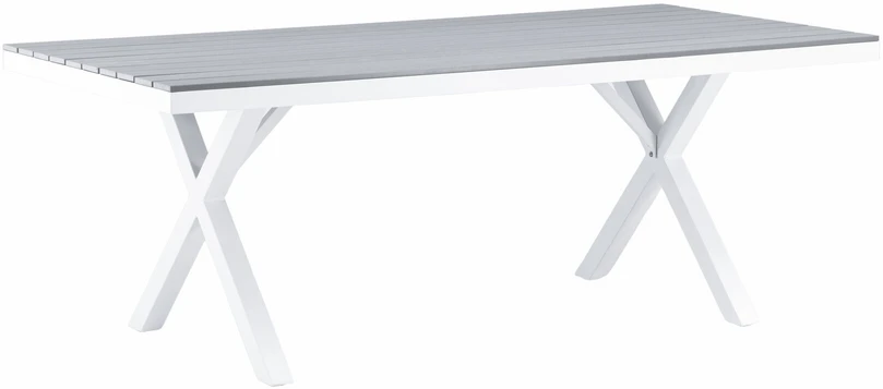 Venture Design Valgomojo stalas, Garcia, 200x100 cm, Pilka