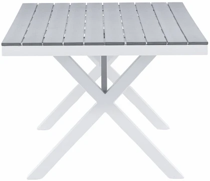 Venture Design Valgomojo stalas, Garcia, 200x100 cm, Pilka