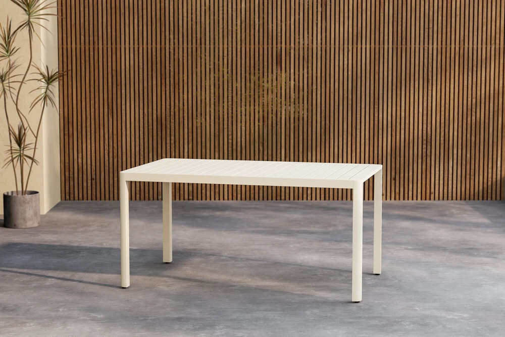 Venture Design Valgomojo stalas Giardini 150x85x72 cm Smėlio spalvos Aliuminis