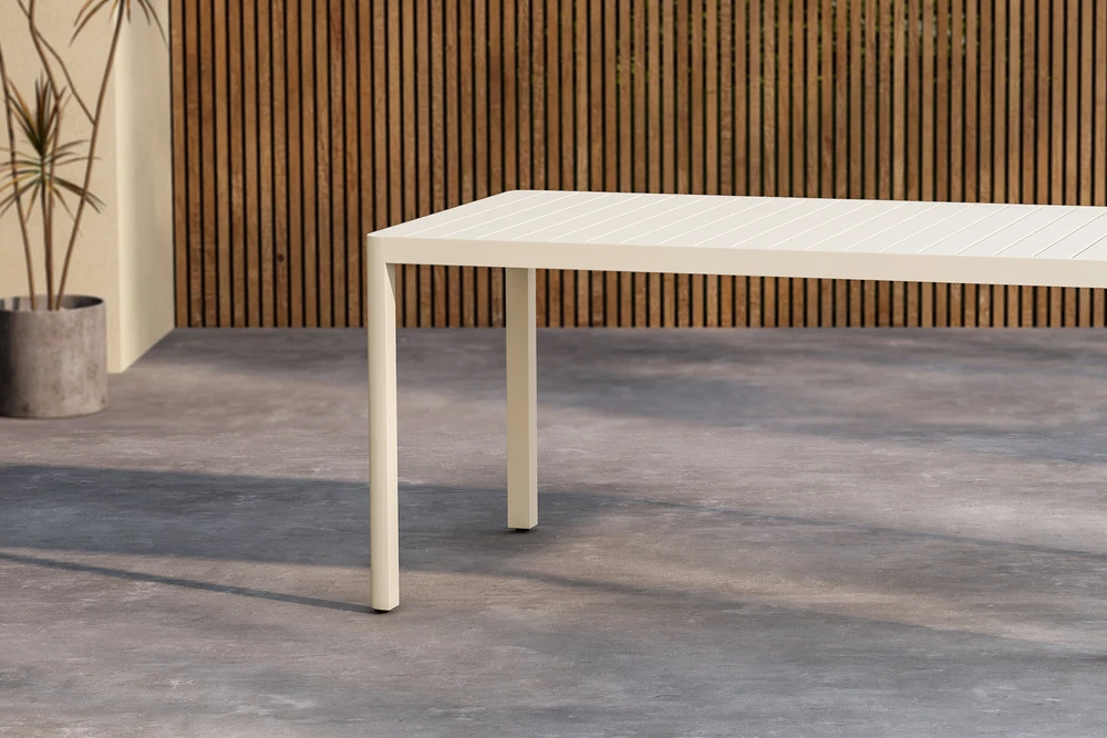 Venture Design Valgomojo stalas Giardini 150x85x72 cm Smėlio spalvos Aliuminis